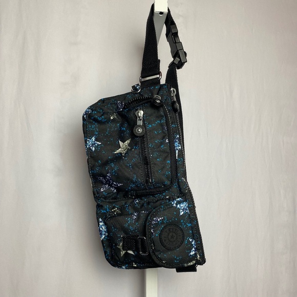 Kipling Presto Up Waistpack Black and Blue Star Print - Picture 12 of 12